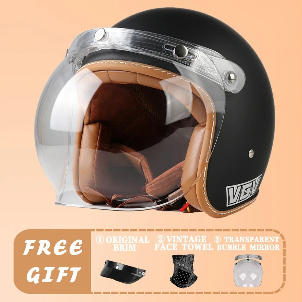 Casco Aperto EchoRetro Classic – Omologato DOT/ECE | meowbutter