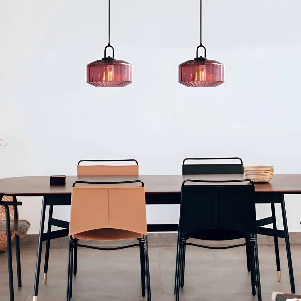 Mireta Glass Pendant Light | Retro-Coloured Glass Design | Meowbutter