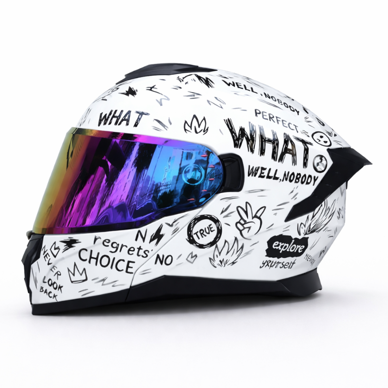 Kask motocyklowy LVS-909 Pro - Meowbutter