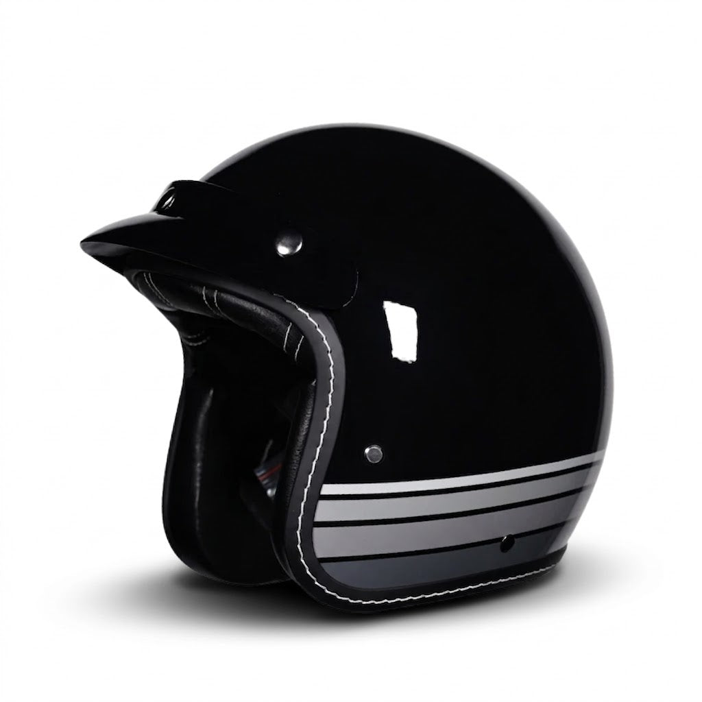 Vintage Open Face Motorcycle Helmet – All-Season Comfort & Protection - Meowbutter