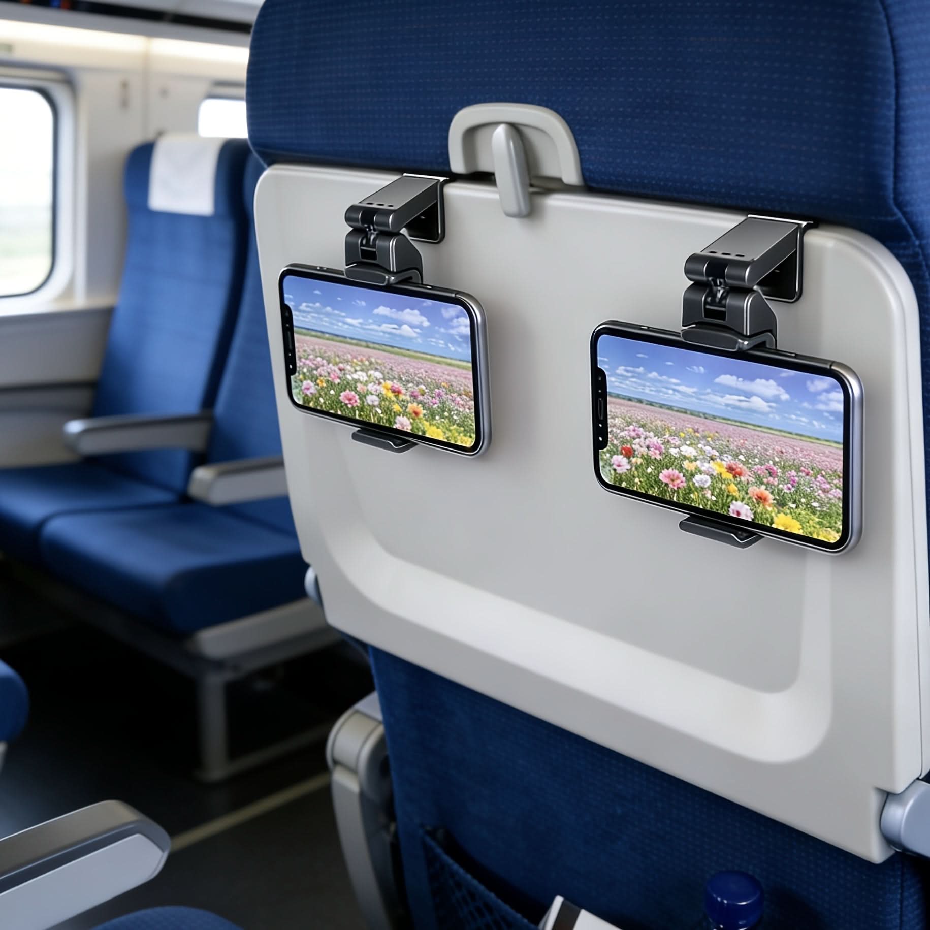 Suporte de Telemóvel Compacto 360° para Conforto em Viagens Aéreas | meowbutter