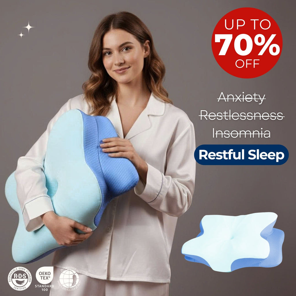 Ultra Cooling Pillow With Contoured Memory Foam For Restful Sleep