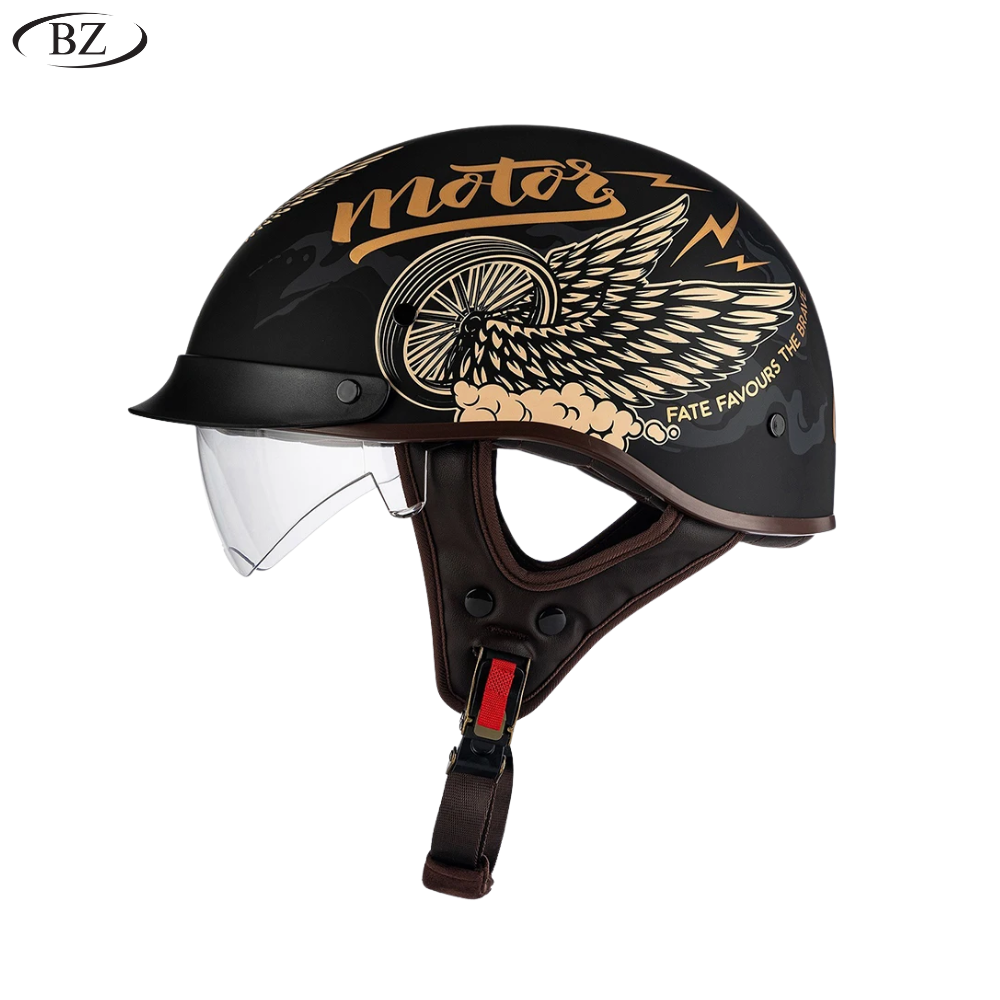 Old School Rider puolikas kypärä - DOT-hyväksytty - Meowbutter