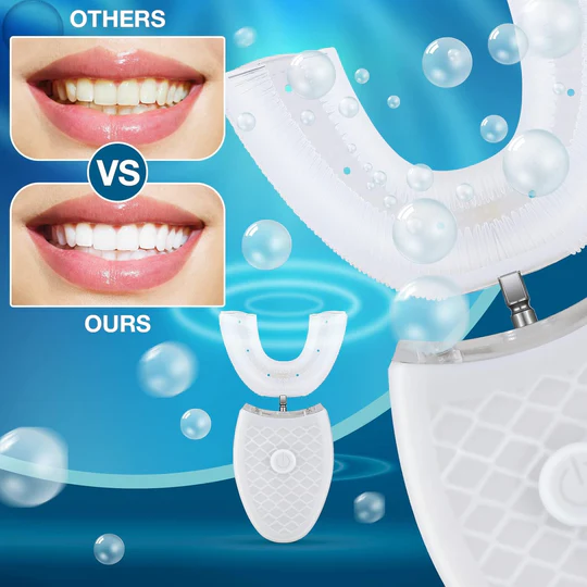 U-Shaped Electric Toothbrush - Silicone Brush Head - Automatic Sonic Clean | meowbutter