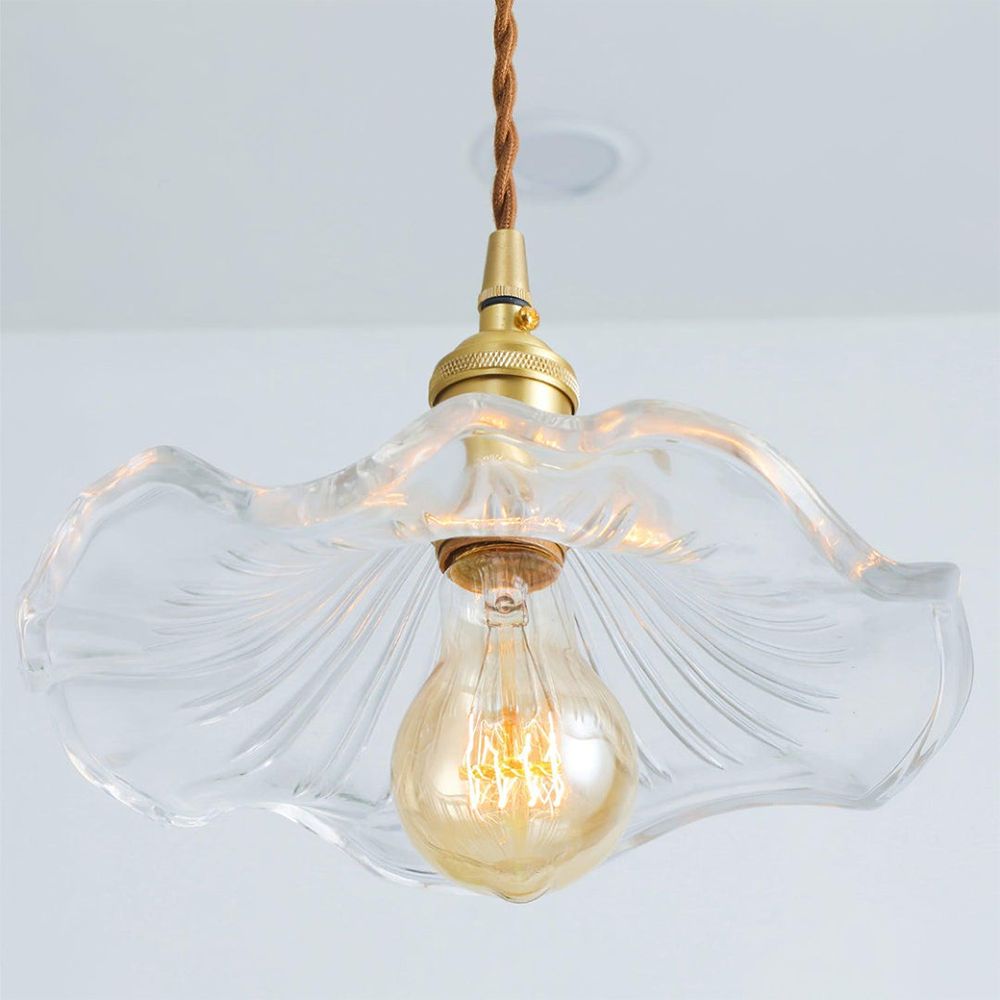 Illuminate Your Room with Elegance | Flower Glass LED Pendant Light | Meowbutter