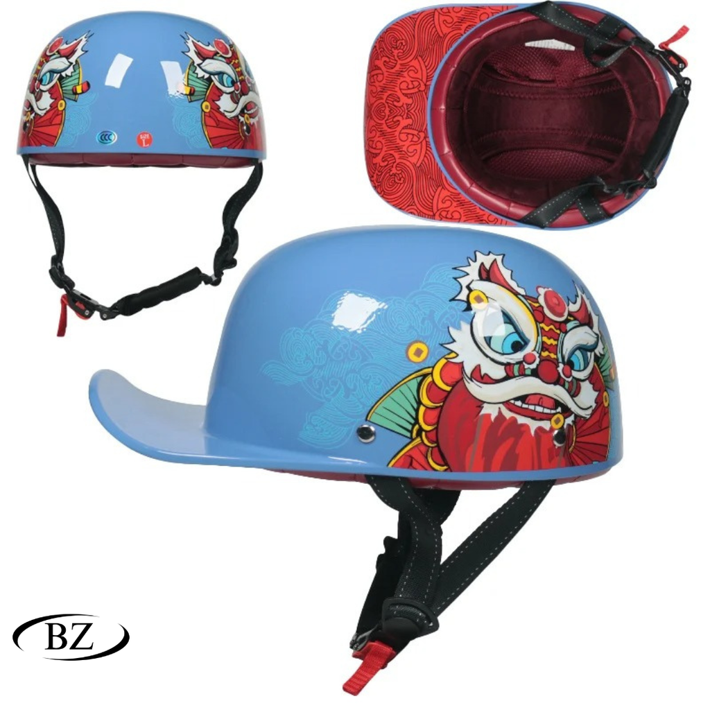NY Motorcykel Vintage Retro Baseballkeps Hjälmar - Meowbutter