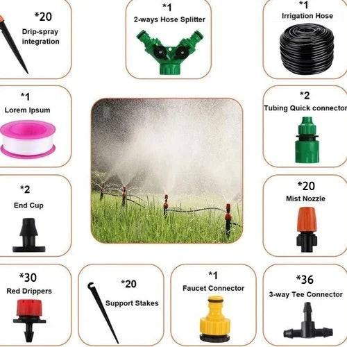 Sistema di irrigazione rinfrescante AquaCool — Irrigazione facile del giardino