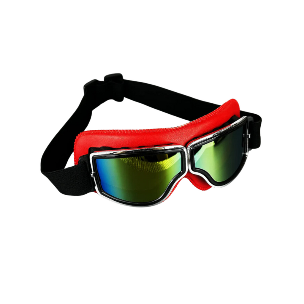 Vintage Leather Motorcycle Goggles - Meowbutter
