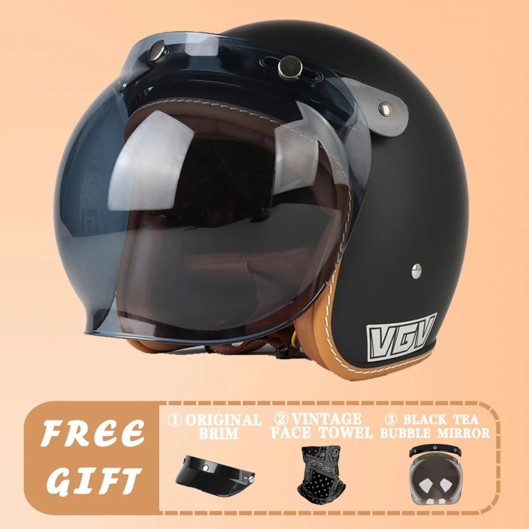 Casco Aperto EchoRetro Classic – Omologato DOT/ECE | meowbutter