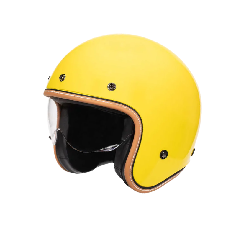 Minimalist Retro Open Face Motorcycle Helmet – DOT & ECE Certified | meowbutter