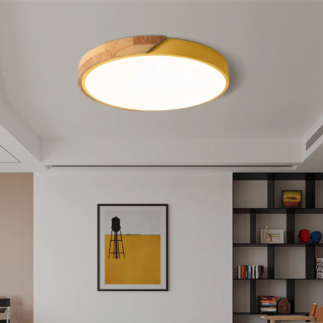 Lampada da soffitto a LED | Design moderno nordico in legno | Meowbutter