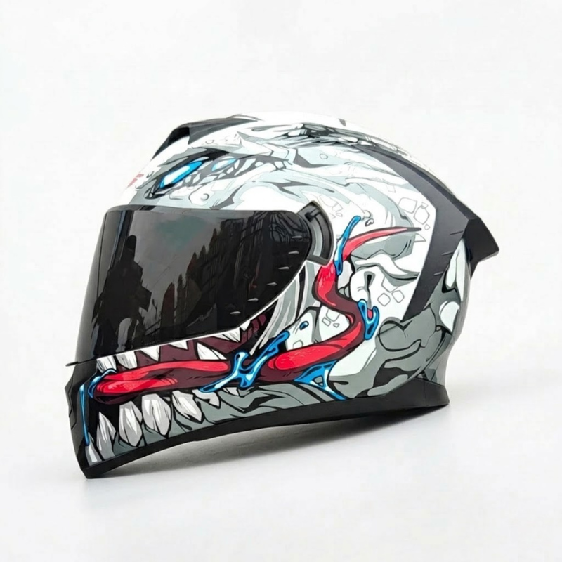 Rider Street Dominator Fullface Helm - Meowbutter