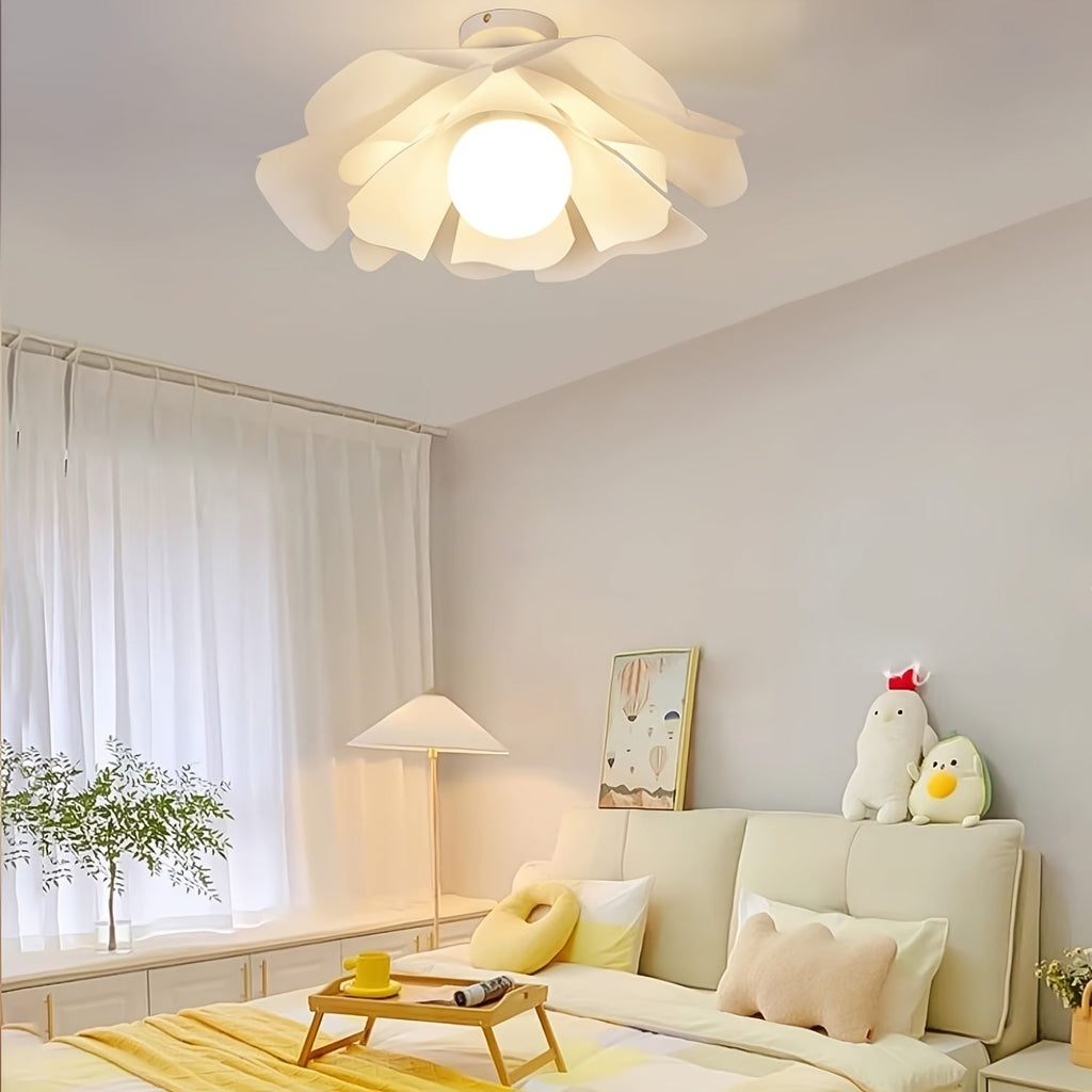 Petal Flower Ceiling Light | Modern Floral Semi Flush Mount Fixture | Meowbutter
