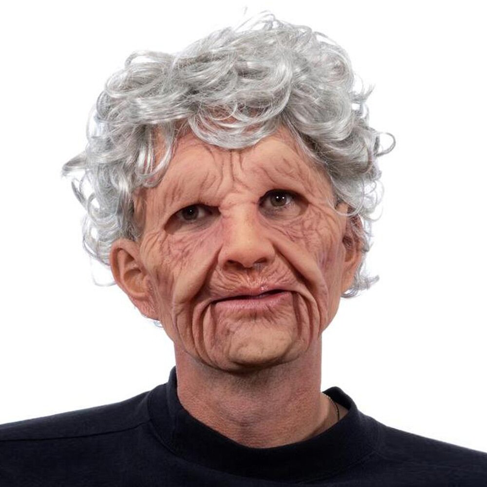 Realistic Latex Halloween Mask - Old Man Design - Costume Accessory | meowbutter