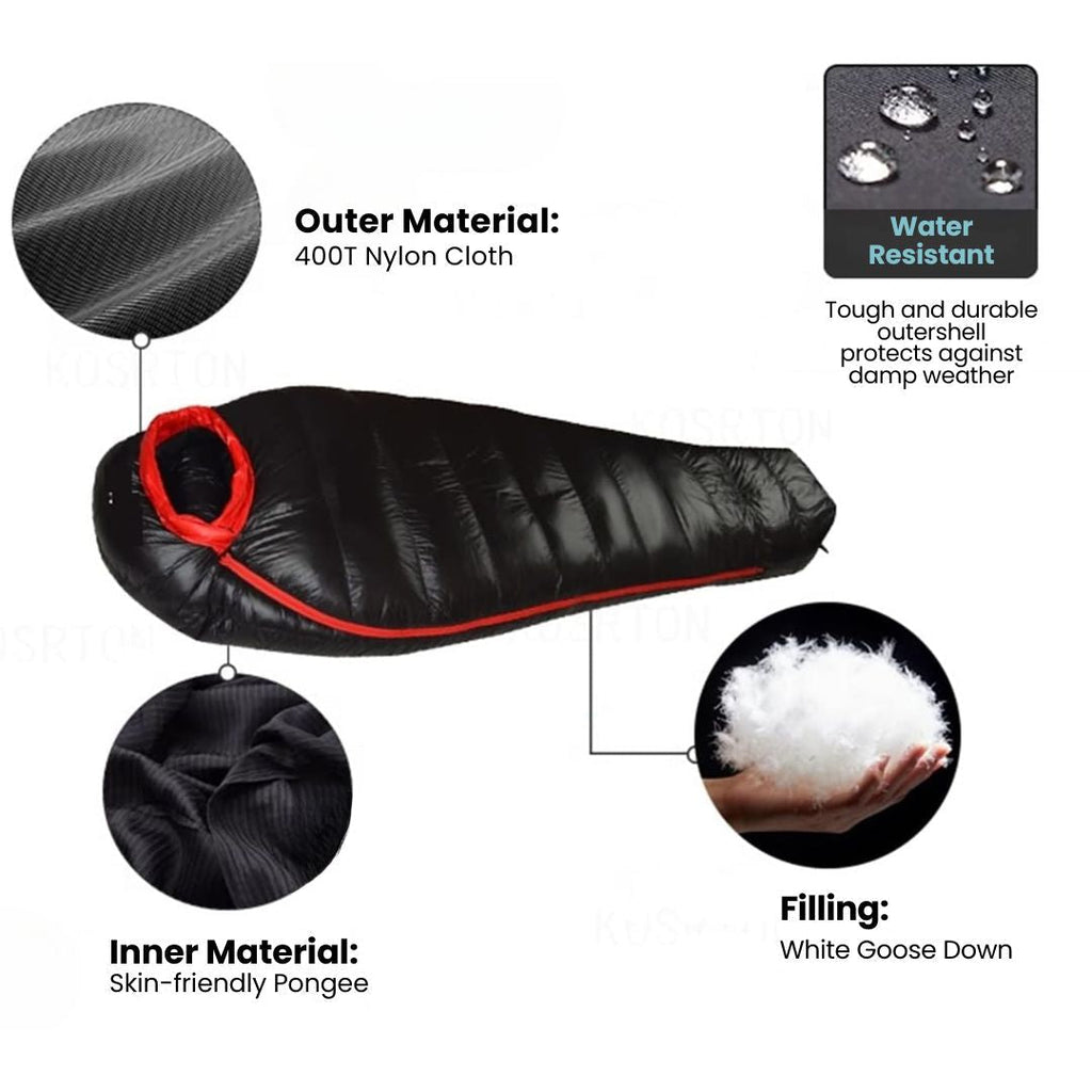 Saco-Cama de Penas - Nylon Ripstop 400T - Classificação -20°C - 5 Pesos - 5 Cores | meowbutter