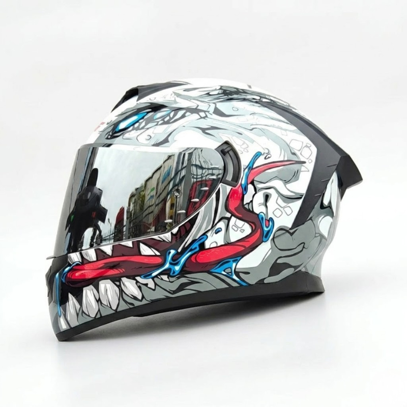 Rider Street Dominator Fullface Helm - Meowbutter