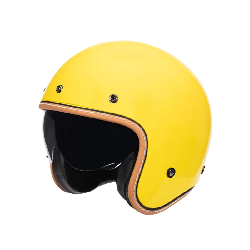 Minimalist Retro Open Face Motorcycle Helmet – DOT & ECE Certified | meowbutter