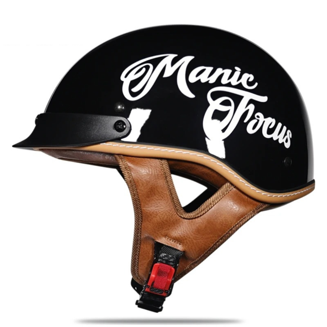 Low Profile Cruiser Half Helmet - DOT and ECE Approved - Meowbutter