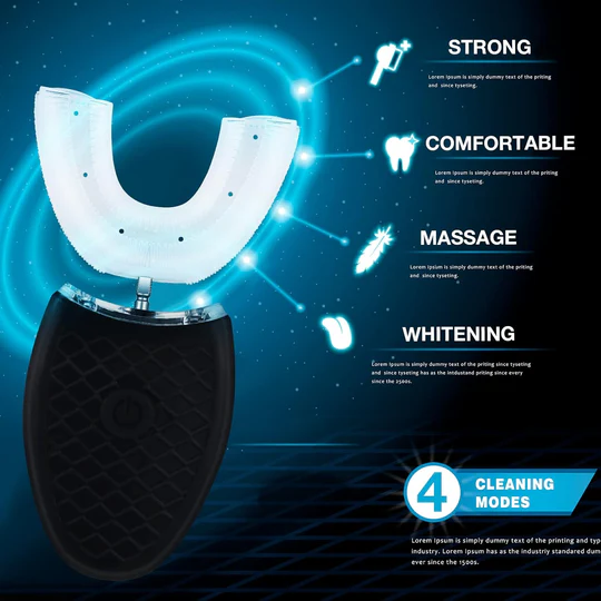U-Shaped Electric Toothbrush - Silicone Brush Head - Automatic Sonic Clean | meowbutter