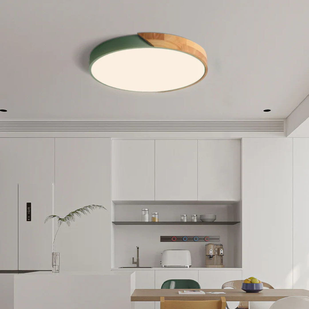 Lampada da soffitto a LED | Design moderno nordico in legno | Meowbutter