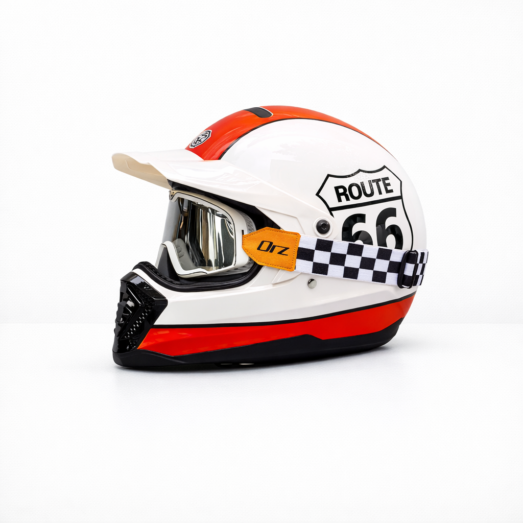 ORZ-918 Retro helhjälm – DOT- och ECE-godkänd – Meowbutter