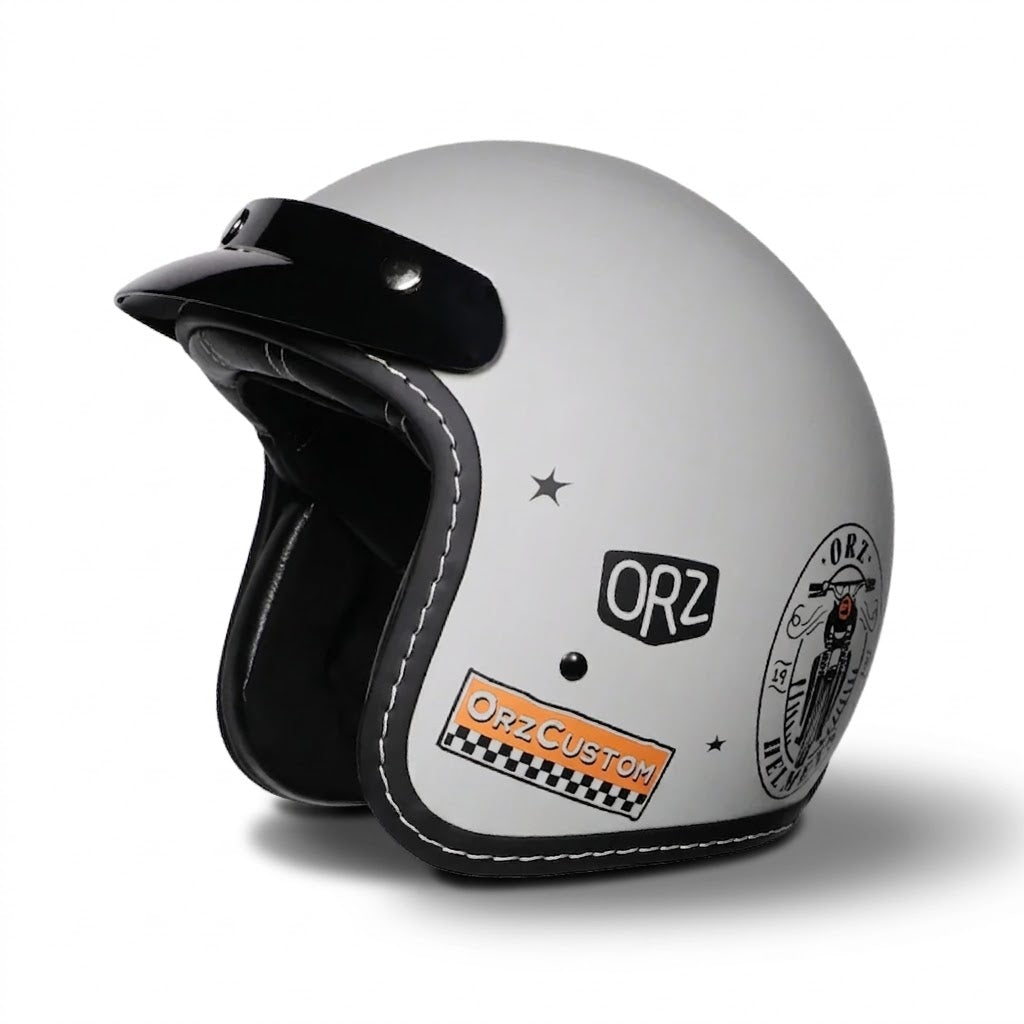 Vintage Open Face Motorcycle Helmet – All-Season Comfort & Protection - Meowbutter