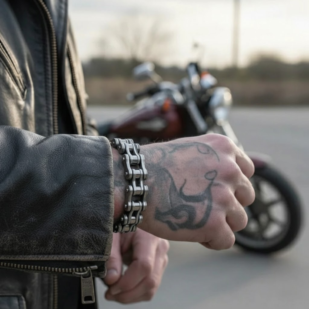 Bracciale Catena da Biker – Serie Acciaio Forgiato | meowbutter