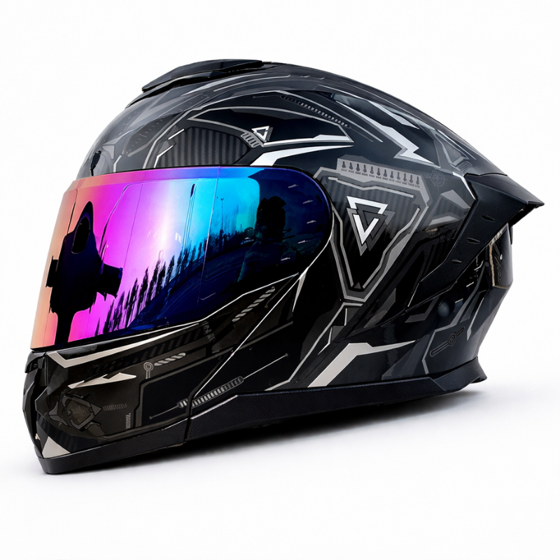 Kask motocyklowy LVS-909 Pro - Meowbutter