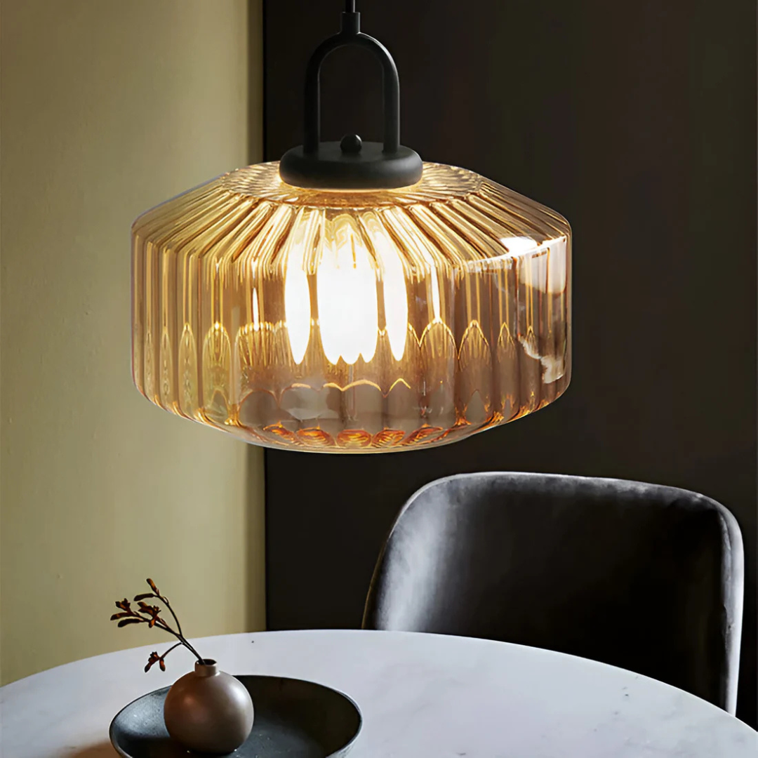 Mireta Glass Pendant Light | Retro-Coloured Glass Design | Meowbutter