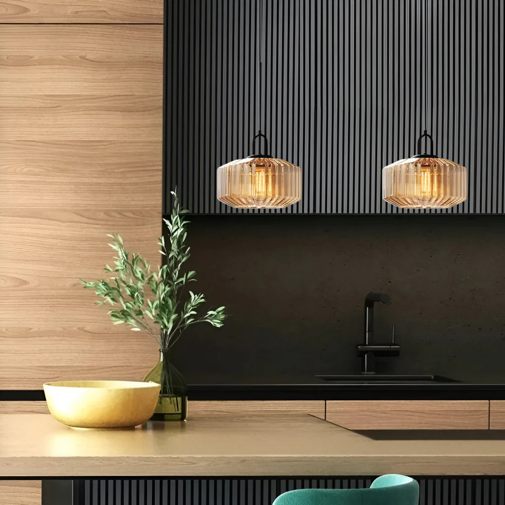 Mireta Glass Pendant Light | Retro-Coloured Glass Design | Meowbutter