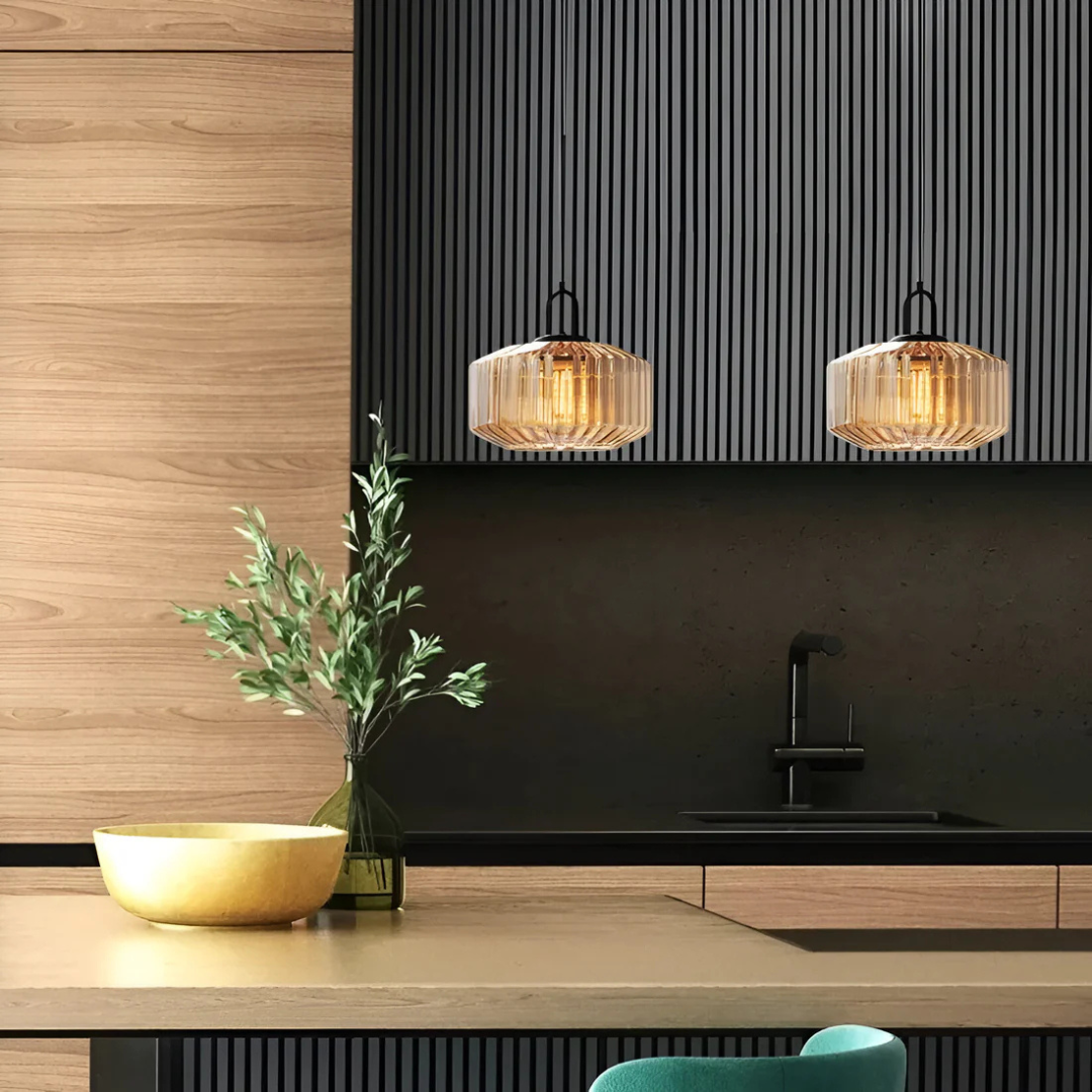 Mireta Glass Pendant Light | Retro-Coloured Glass Design | Meowbutter