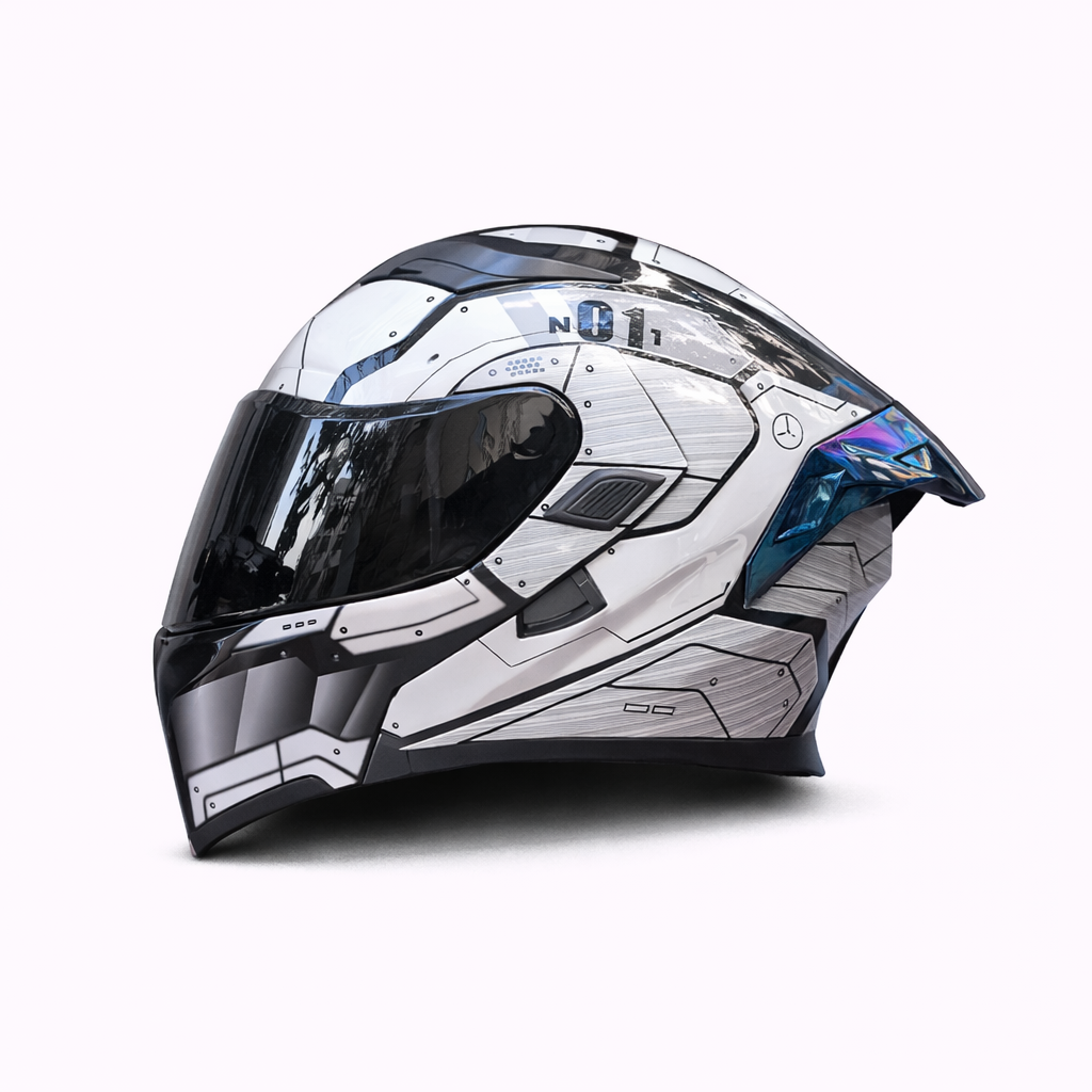 Kask motocyklowy ORZ Z-169 z podnoszoną szczęką, pełna osłona twarzy, podwójna szyba, zatwierdzony przez DOT i ECE - Meowbutter