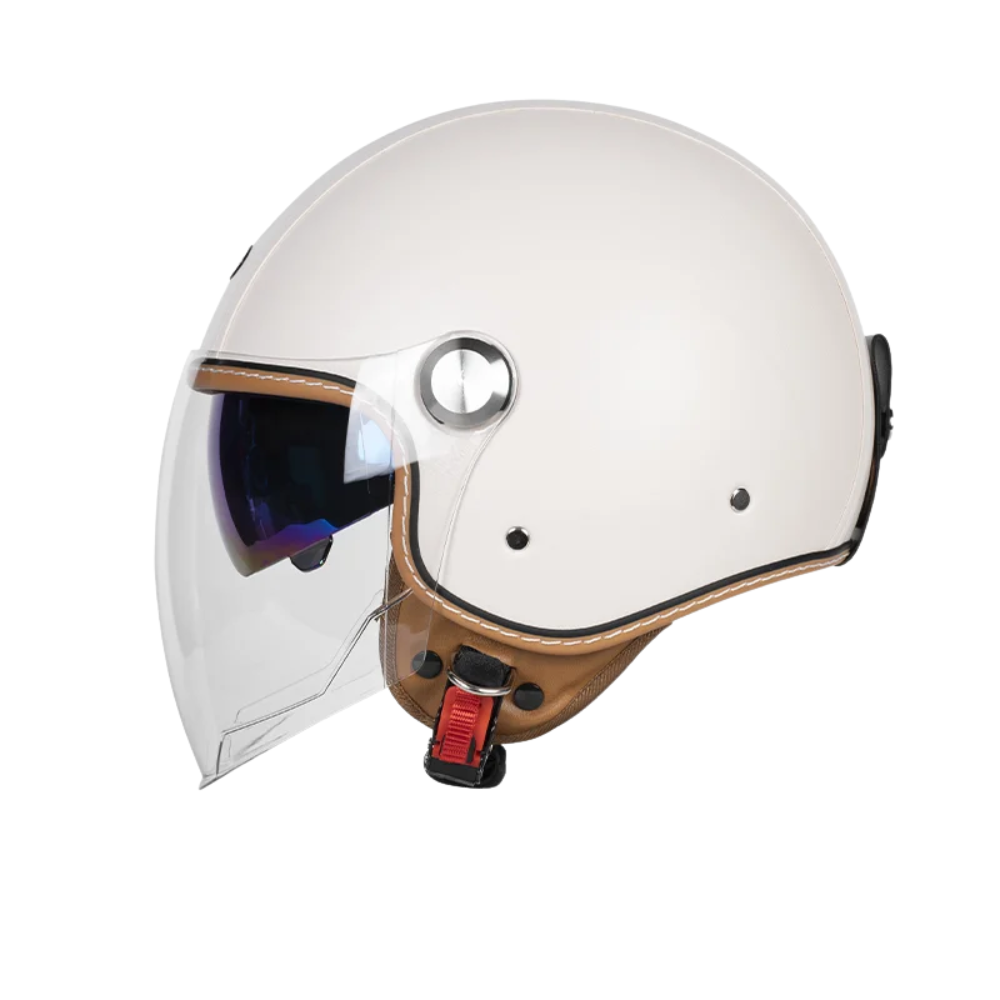 Casco Retro Jet 3/4 – Cara Abierta con Doble Visera Aprobado DOT/ECE - Meowbutter