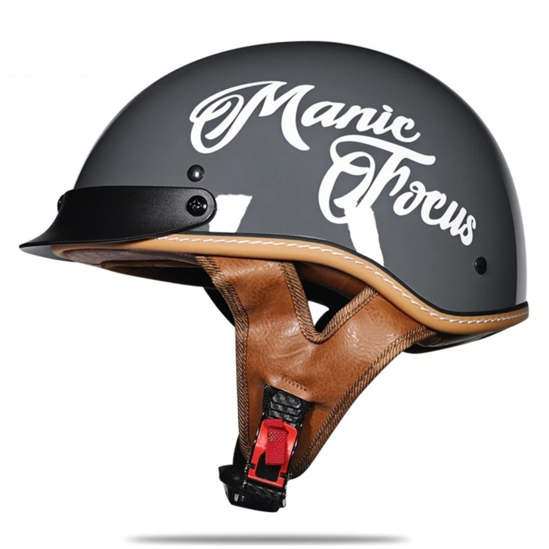 Low Profile Cruiser Half Helmet - DOT and ECE Approved - Meowbutter