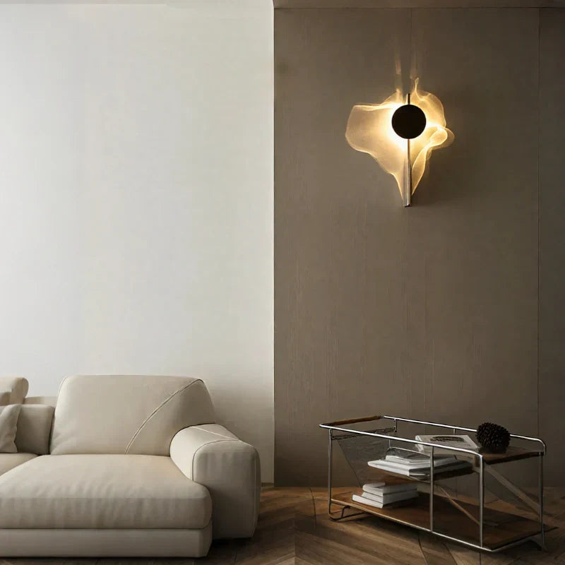 Ripple Wall Sconce With Adjustable 180 Degree Head Warm White Ambient Light