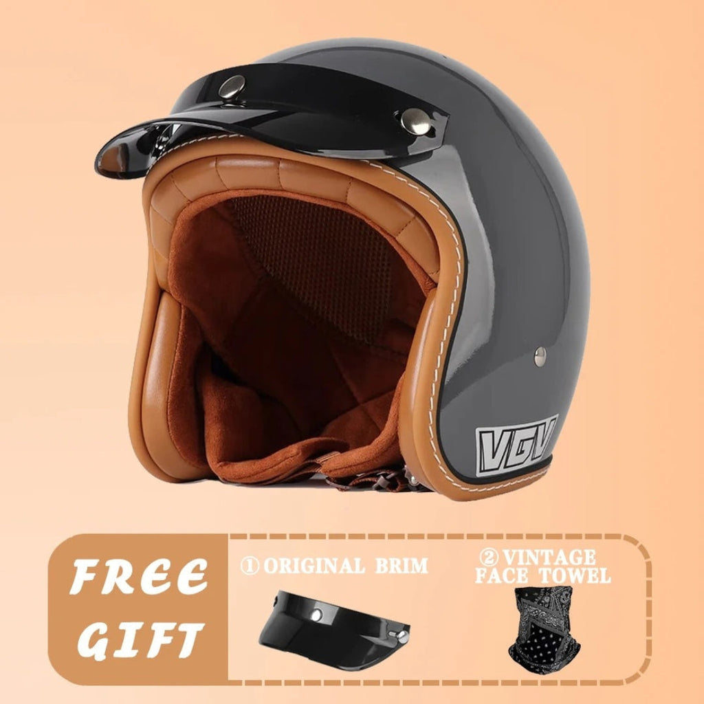 Casco Aperto EchoRetro Classic – Omologato DOT/ECE | meowbutter