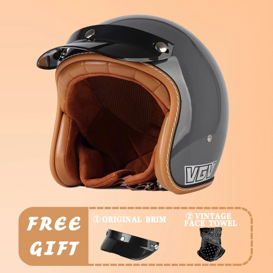 Casco Aperto EchoRetro Classic – Omologato DOT/ECE | meowbutter