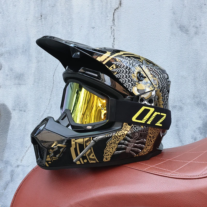 Casque intégral tout-terrain ORZ Motocross - Meowbutter