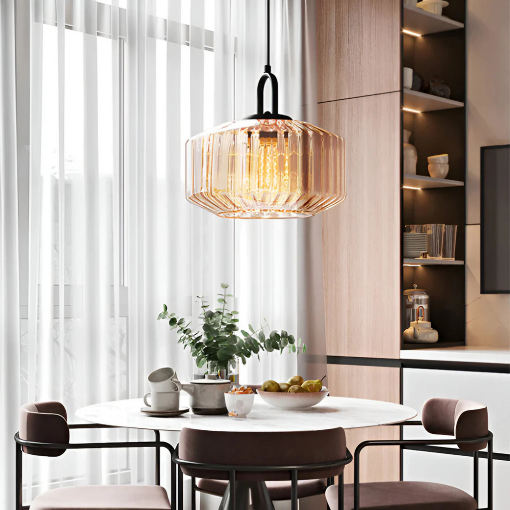Mireta Glass Pendant Light | Retro-Coloured Glass Design | Meowbutter