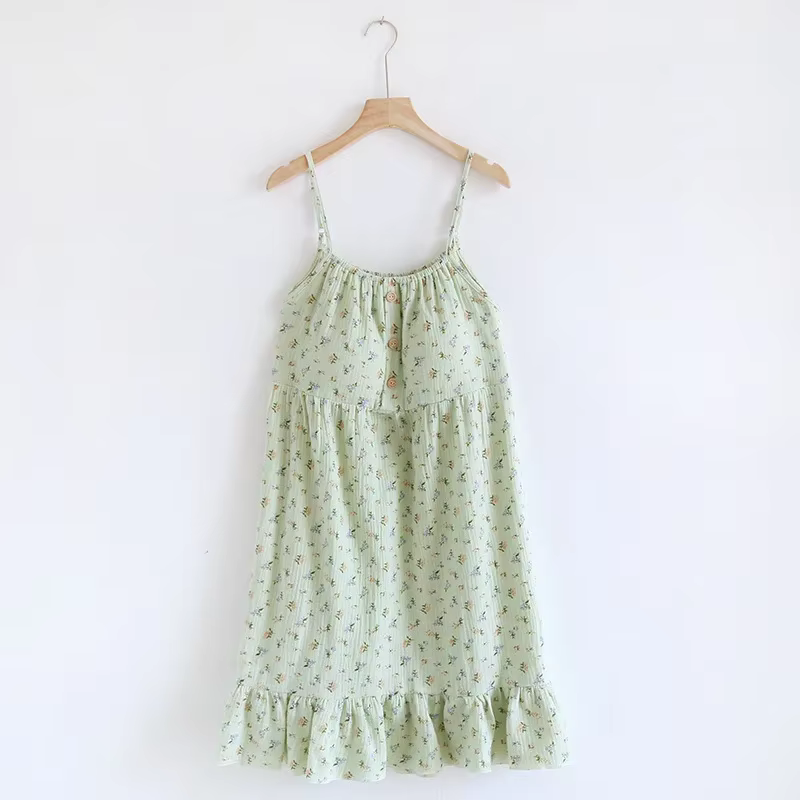 The Bloom Nightgown One Hundred Percent Muslin Cotton
