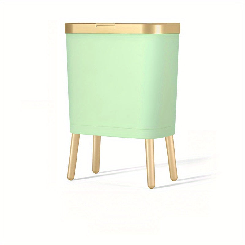 15L Odour Sealing Trash Can — Rectangular Shape, Raised Feet
