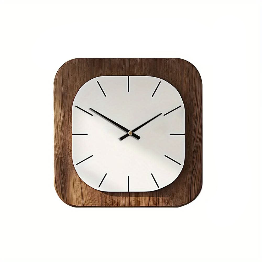WOODHAVEN Vintage Square Wooden Wall Clock | meowbutter