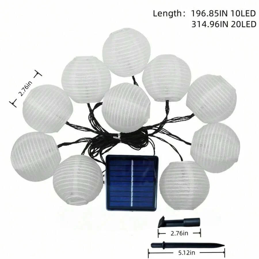 Solarbetriebene LED-Lichterkette für den Außenbereich zur Dekoration von Garten und Party | meowbutter
