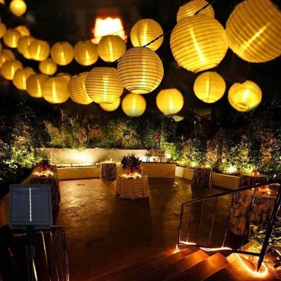 Solarbetriebene LED-Lichterkette für den Außenbereich zur Dekoration von Garten und Party | meowbutter