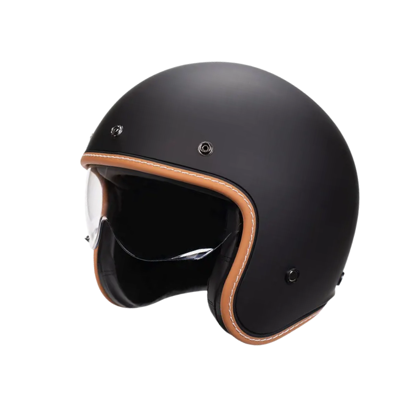 Minimalist Retro Open Face Motorcycle Helmet – DOT & ECE Certified | meowbutter