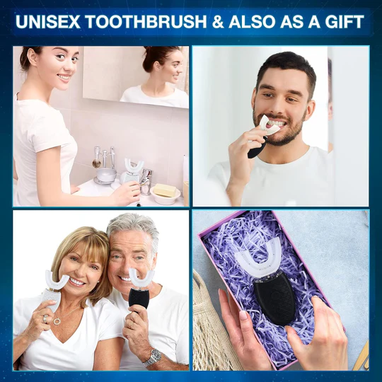 U-Shaped Electric Toothbrush - Silicone Brush Head - Automatic Sonic Clean | meowbutter