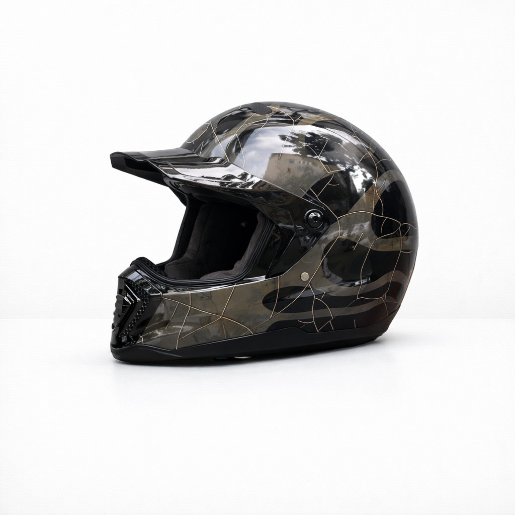 ORZ-918 Retro helhjälm – DOT- och ECE-godkänd – Meowbutter