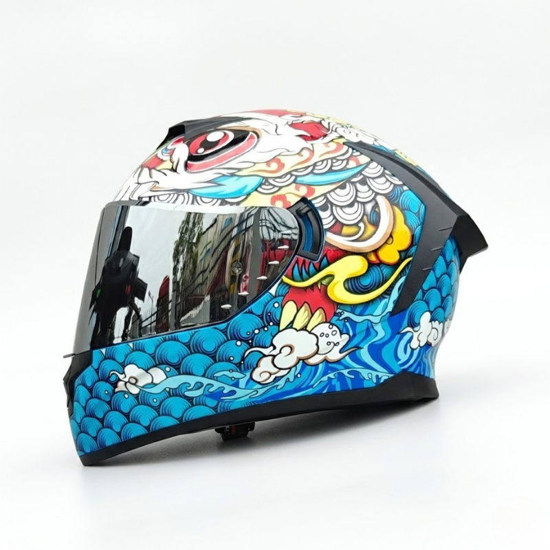 Rider Street Dominator Fullface Helm - Meowbutter
