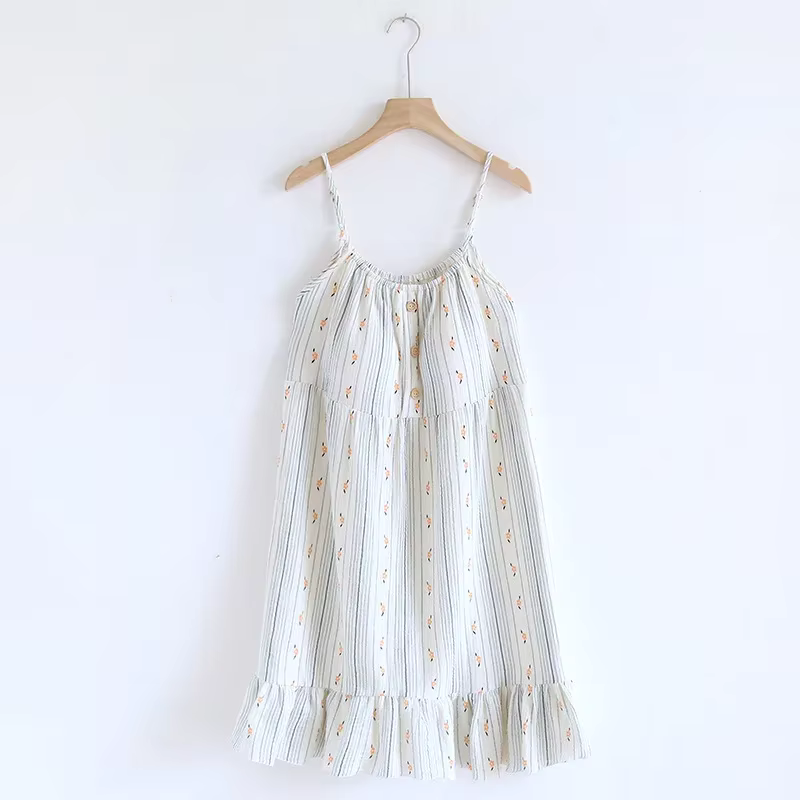The Bloom Nightgown One Hundred Percent Muslin Cotton