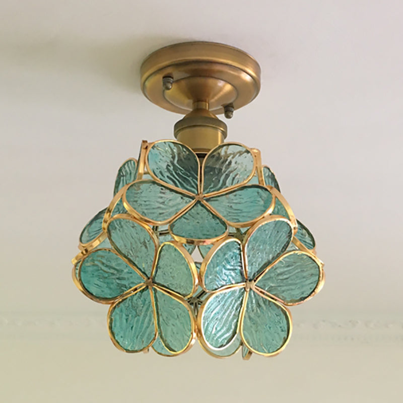 Retro Flower Ceiling Light | Colourful Vintage-Inspired PVC Flush Mount | Meowbutter